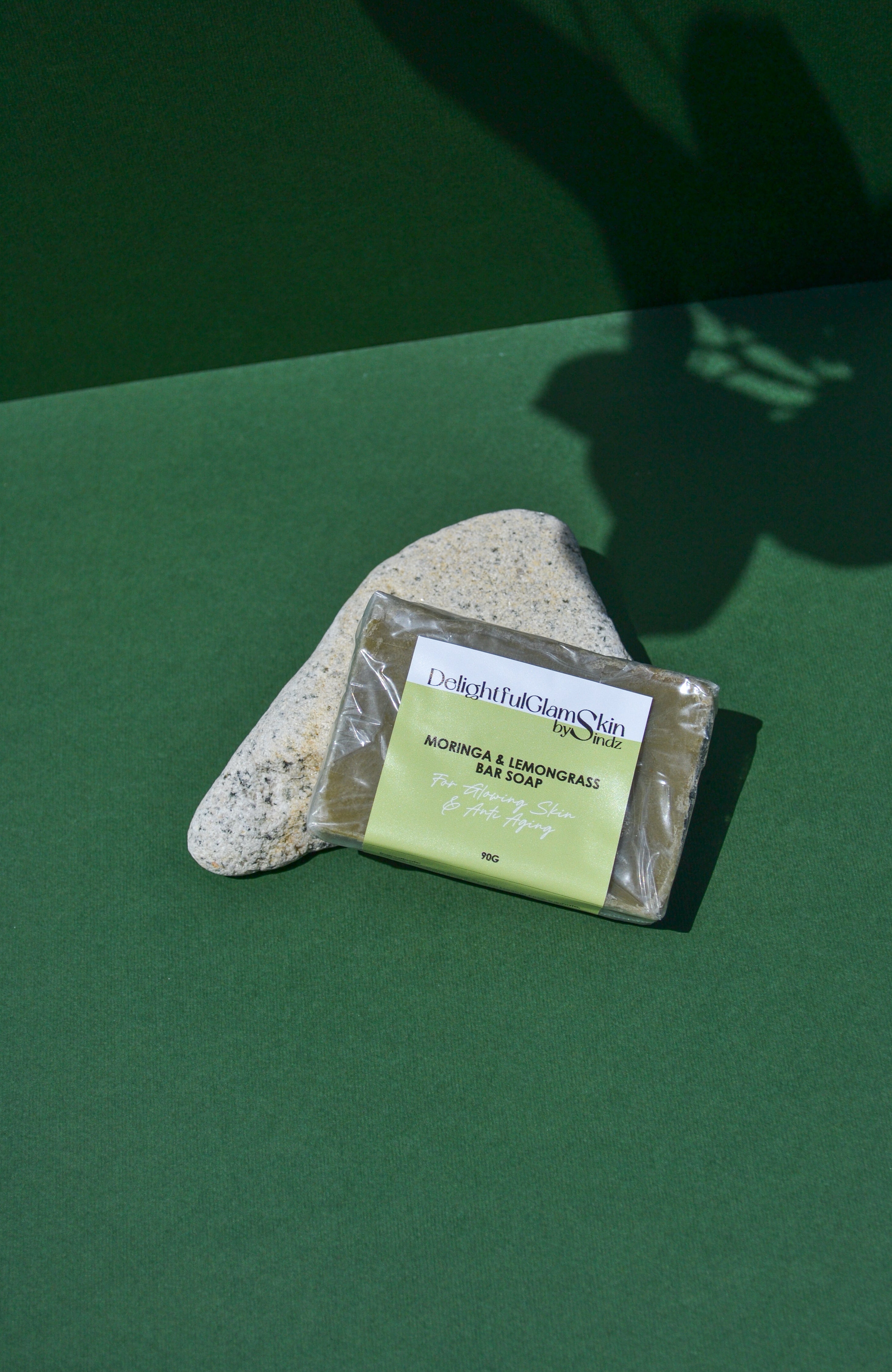 Moringa and Lemongrass bar soap 90g -Organic soap for our glowing and anti aging skin