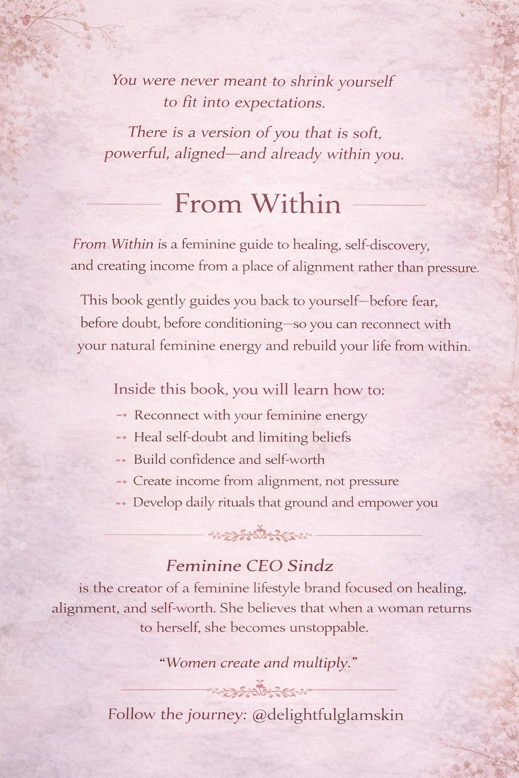 Within You - A Woman’s Guide to Healing and Creating Income